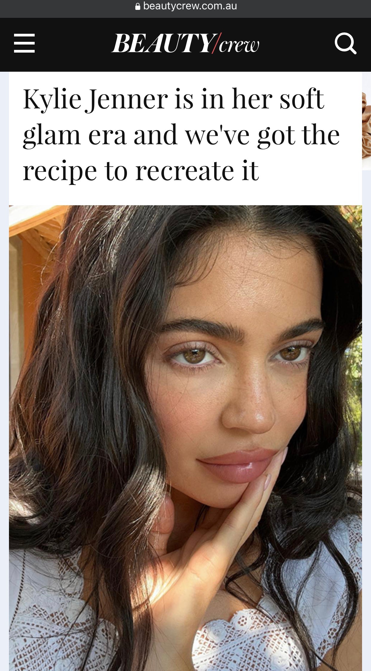 Kylie Jenner in her soft glam era